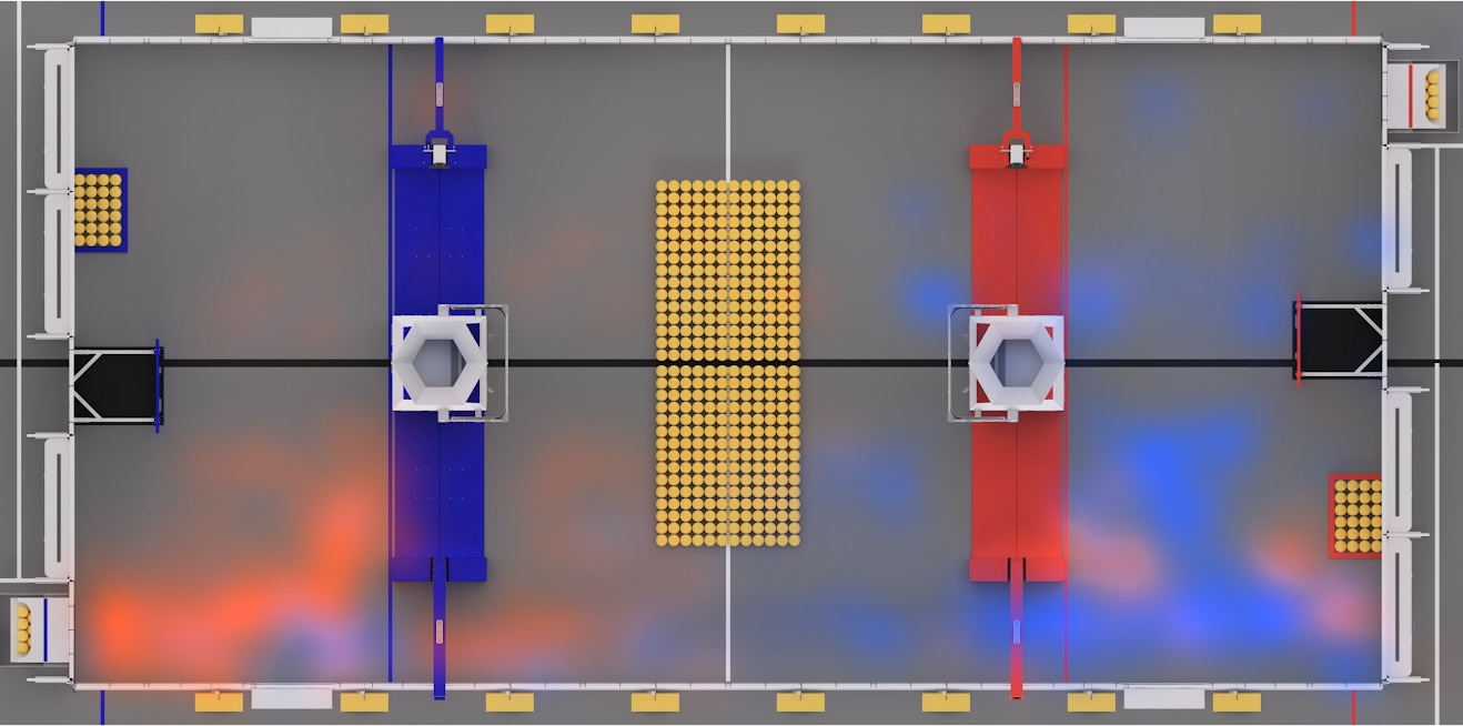 Alliance heatmap output from the FRC Heatmap project.